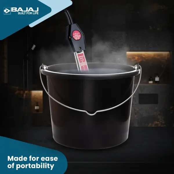 Bajaj 1500-Watt Immersion Heater Rod | Portable Heating Solution |【Silver】