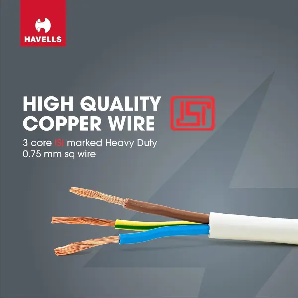 Havells 4 Way Extension Board |For Power Requirements up to 1440W