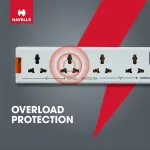 Havells 4 Way Extension Board |For Power Requirements up to 1440W