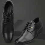 LIBERTY-Fortune ROBERT-2 Formal Shoes With PU Upper | Stylish & Comfortable Lacing Derby For Men (Black , 7)