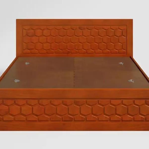 Godrej-Honeycomb Queen Size Solid Wood Bed With Box Storage