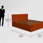 Godrej-Honeycomb Queen Size Solid Wood Bed With Box Storage