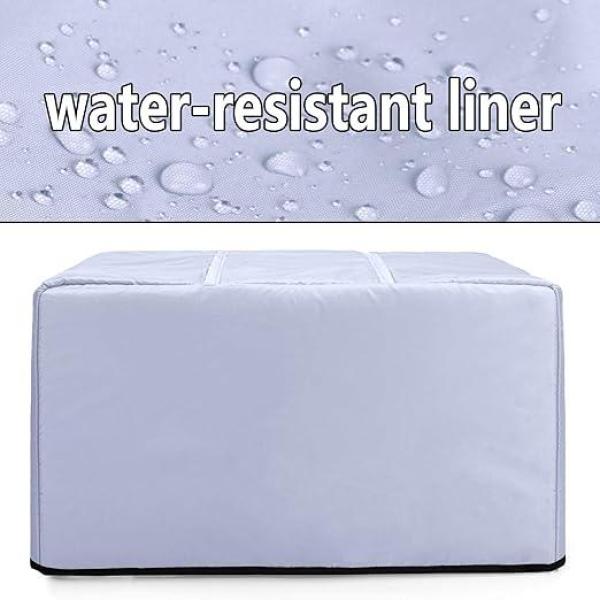 Luxja-Dust Cover for Microwave Oven (Fits for Most 0.7 Cu.Ft Microwaves), Microwave Oven Cloth Cover with Front Pocket, Gray