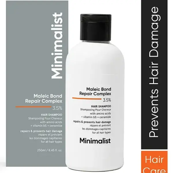 Minimalist- Maleic Bond Repair Complex 3.5% Hair Shampoo For Damaged & Frizzy Hair- 250 ml