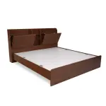 Nilkamal-Tokyo Calipso Queen Bed Without Storage (Classic Plank Walnut)