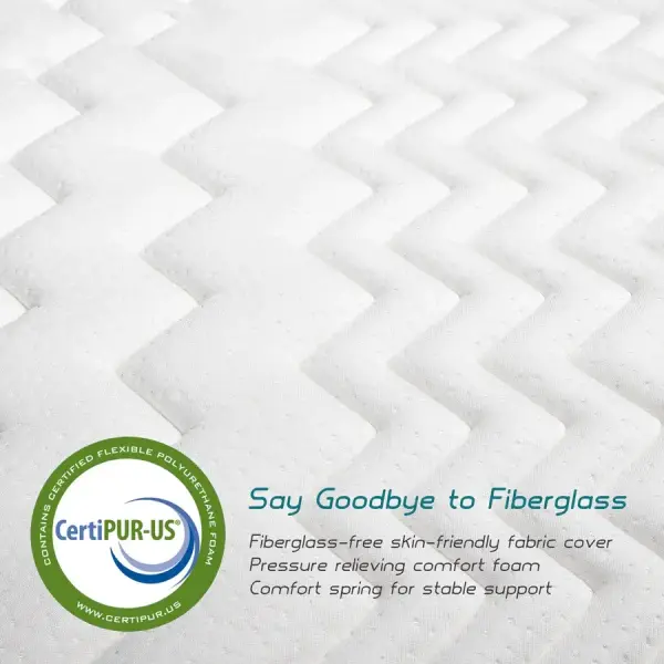 Overstock-14" Hybrid Mattress – Bamboo Charcoal Gel Memory Foam & 7-Zone Pocket Coil Support, Medium Firm, 100-Night Trial