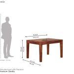 WoodenStreet-Cambrey Compact 4 Seater Dining Table